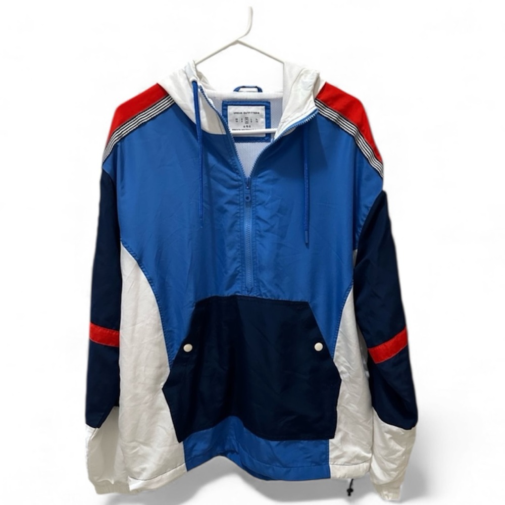 Urban Outfitters color block retro 90s windbreaker jacket Size Medium